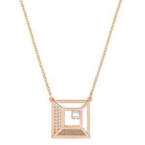 Swarovski Rose Gold Hillock Square Pendant